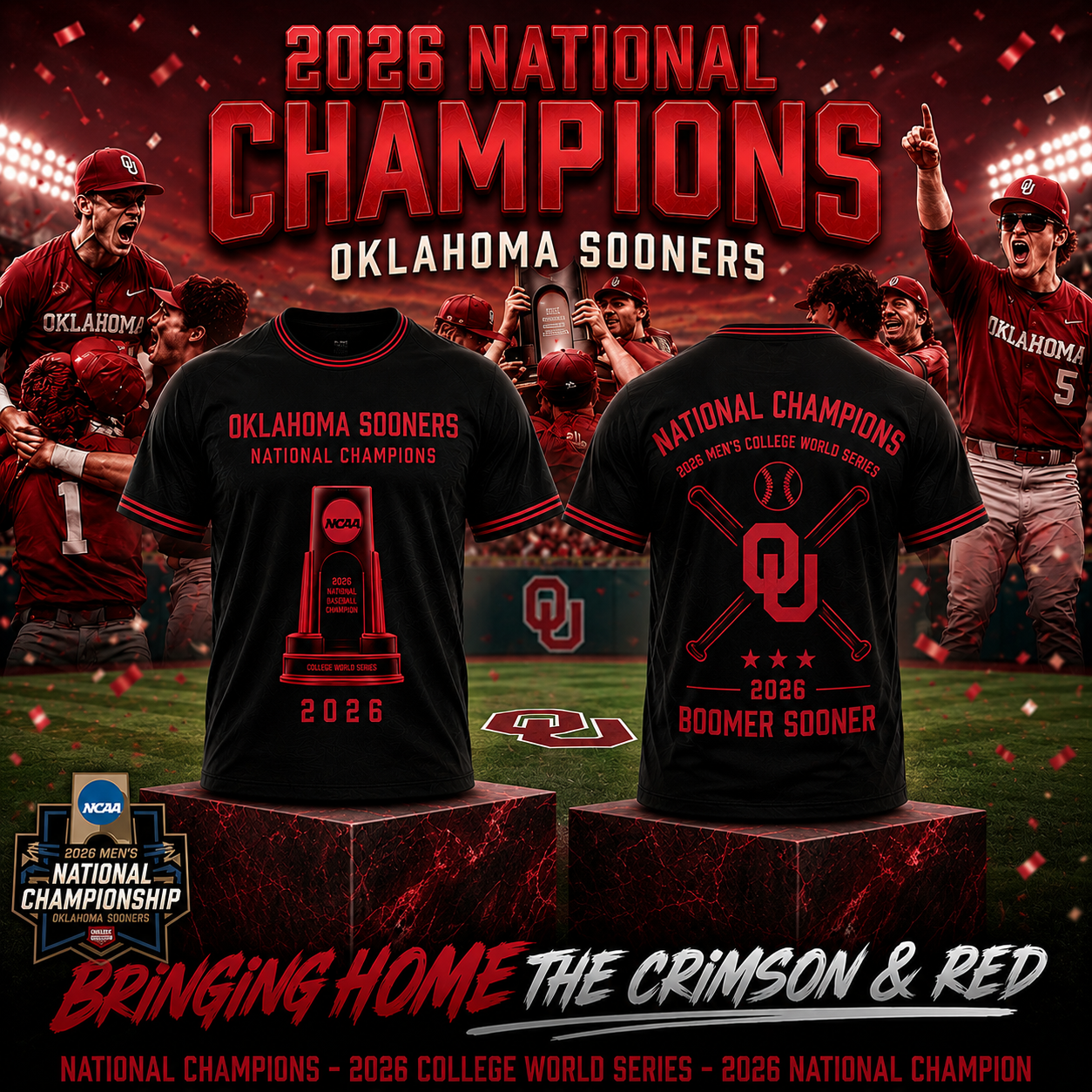 Oklahoma Sooners 2026 National Champions Shirt
